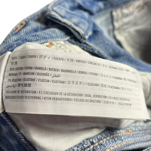 Hollister Women 27x25 Ultra High Rise Mom Jean Light Wash Super Distressed Denim - Picture 7 of 7